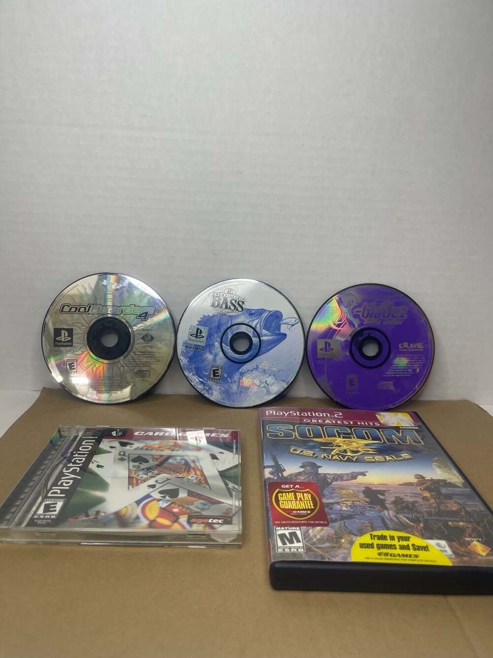 Lot of 5 PlayStation Video Games Navy Seals, Fishing, X-Bladez, etc All Working